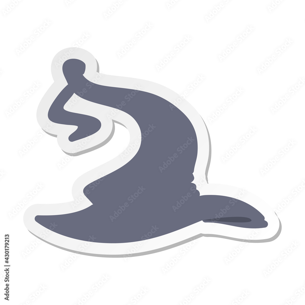 Obraz premium spooky witch hat sticker
