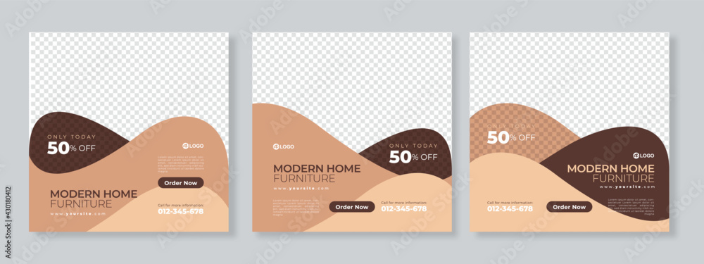 Foto Furniture business social media post template Premium Vector