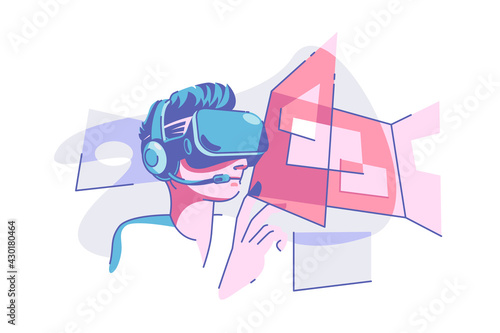 Virtual reality glasses