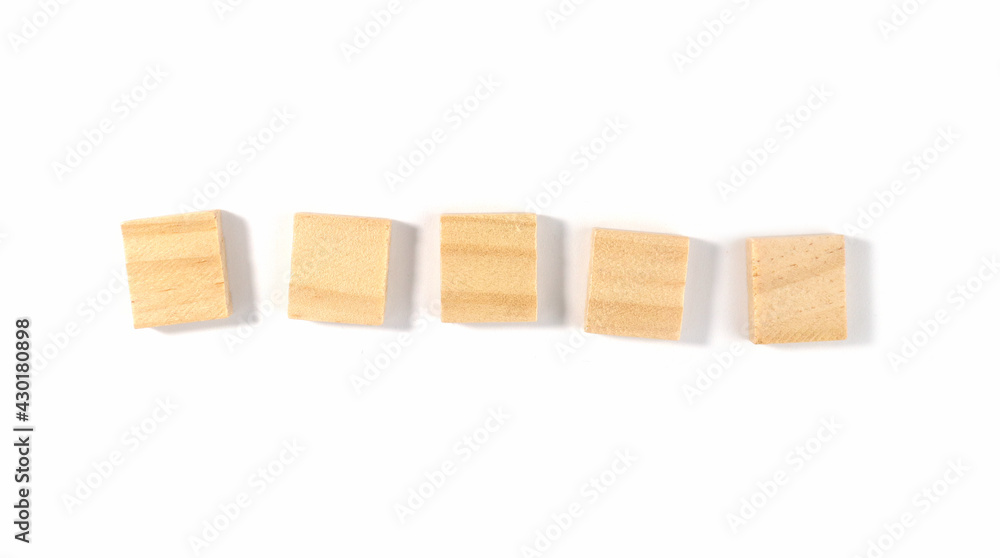Top view, scraped wood tile in a square shape. Blank, enter a letter Isolated on white background. with copy space Top view, scraped wood tile in a square shape. Blank, enter a letter Isolated on white background. with copy space