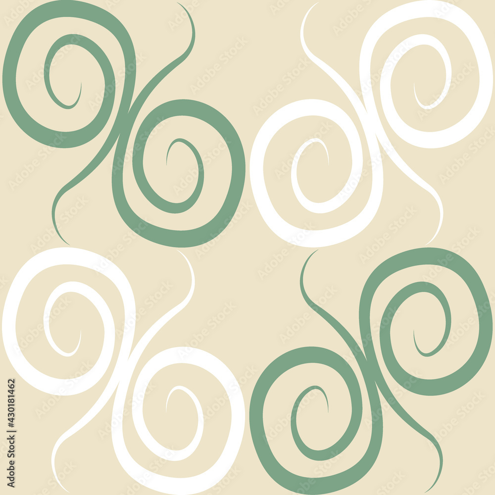 Seamless texture, pattern on a square background - colored curls. Abstraction. Seamless texture, pattern on a square background - colored curls. Abstraction.