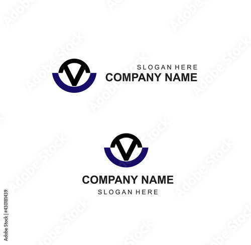 Logo for the company with the letter V repair and auto sale