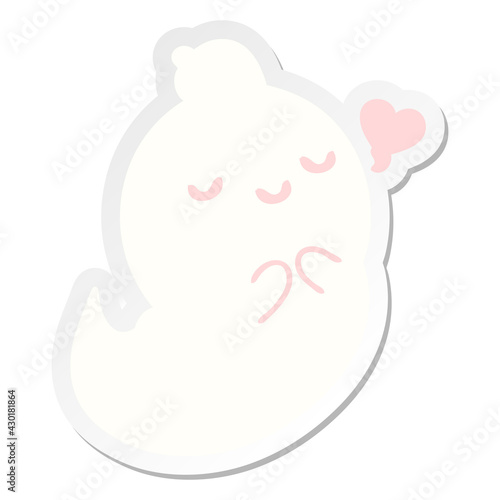 cute cartoon ghost sticker