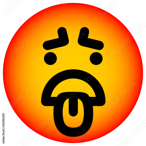 distraught face circle