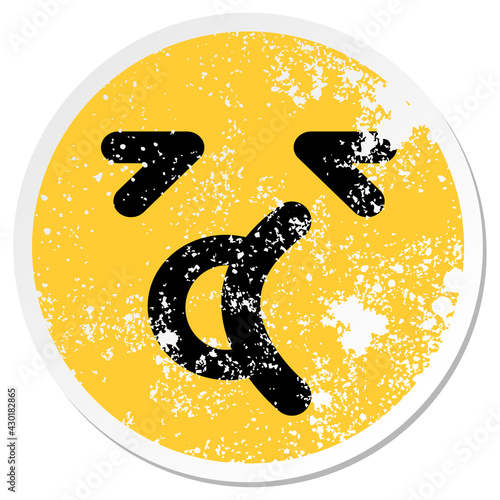 tired talking face circle