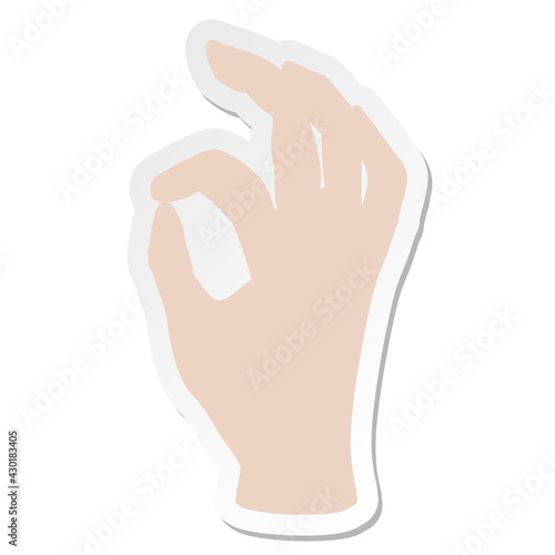 okay hand gesture sticker