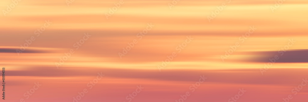 Panoramic view of the sunset sky, vector background, EPS10	
