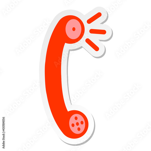telephone receiver sticker