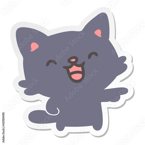 cat pointing and laughing sticker