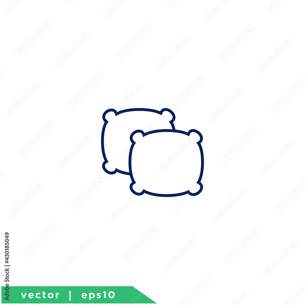 pillow icon simple logo template pillow icon simple logo template