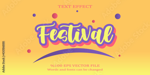 Festival Editable Vector Text