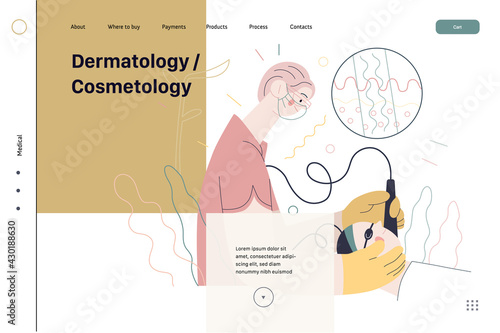 Dermatology, cosmetology - medical insurance web page template