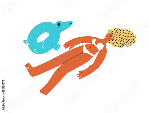 Beach resort activities, modern flat vector illustration