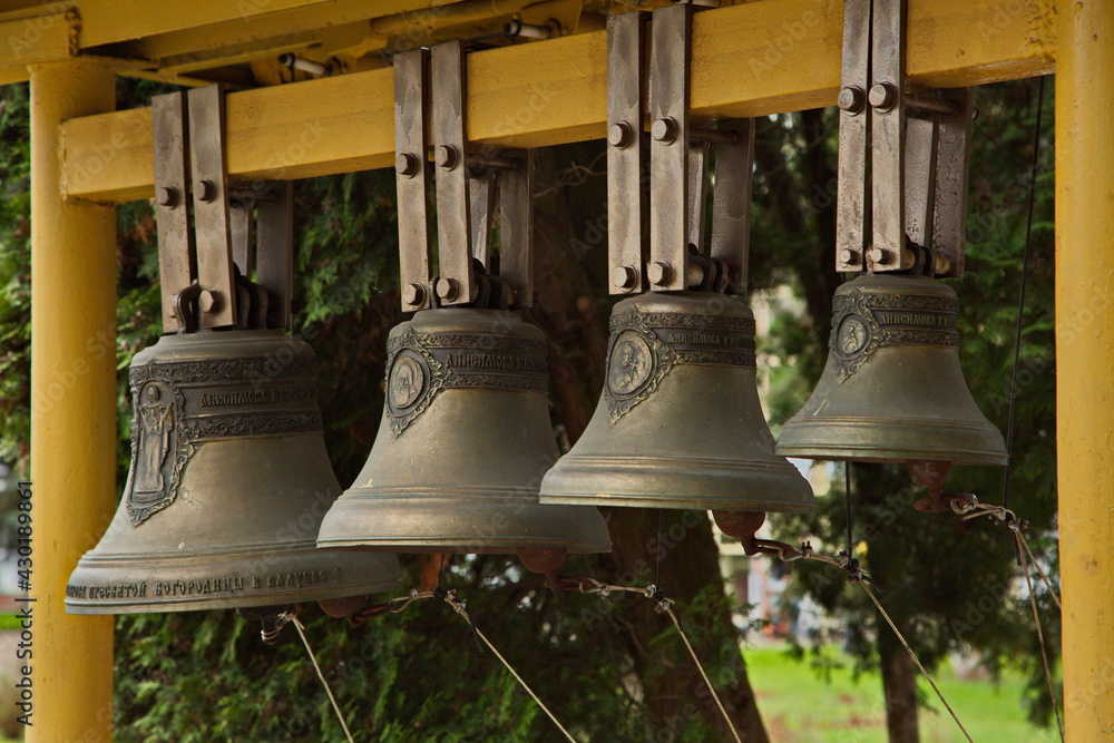 Obraz premium Street belfry at an Orthodox church.