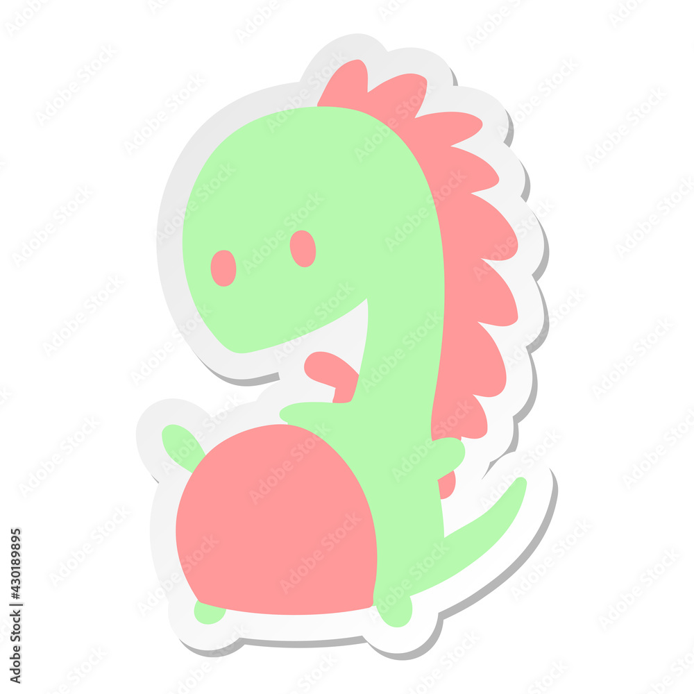 Fototapeta premium happy dinosaur sticker