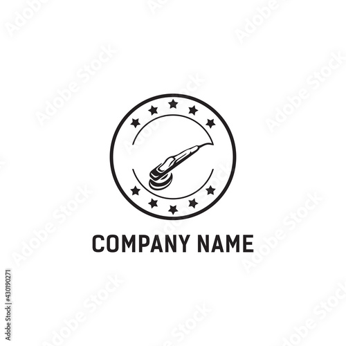 auto detailing polisher car logo design