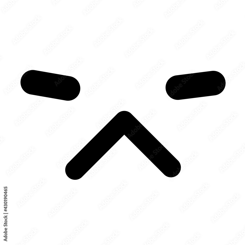 simple annoyed face icon simple annoyed face icon