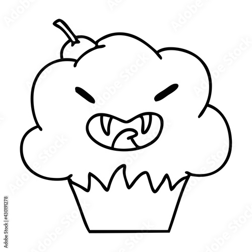 spooky vampire muffin