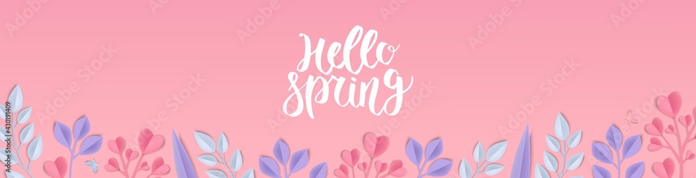 Spring sale banner with flowers. Banner perfect for promotions, magazines, advertising, web sites. Vector illustration. Spring sale banner with flowers. Banner perfect for promotions, magazines, advertising, web sites. Vector illustration.