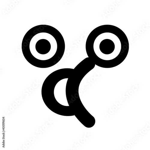 cute gasping shocked face icon