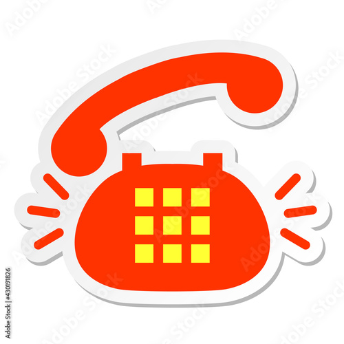 ringing telephone sticker