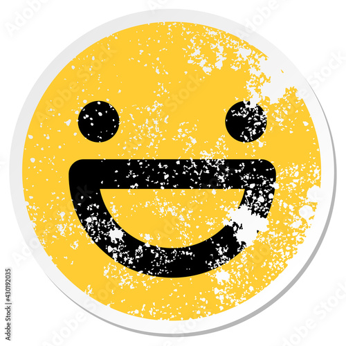 simple grinning face circle