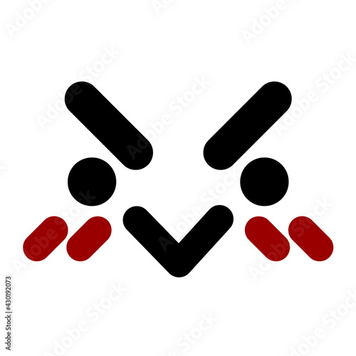 annoyed bird face icon