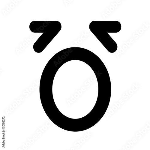 simple yawning face icon