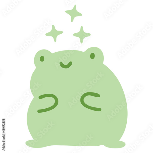 cute amazed frog