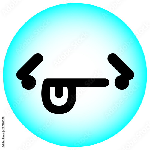 defeated face circle