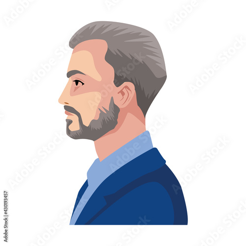 man grey hair