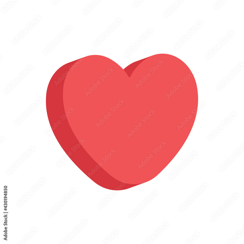 Heart vector icon. Flat style 3d illustration. Love representation. Valentine's day symbol. Heart vector icon. Flat style 3d illustration. Love representation. Valentine's day symbol.