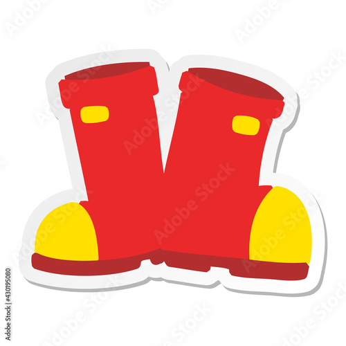 pair of wellington boots sticker