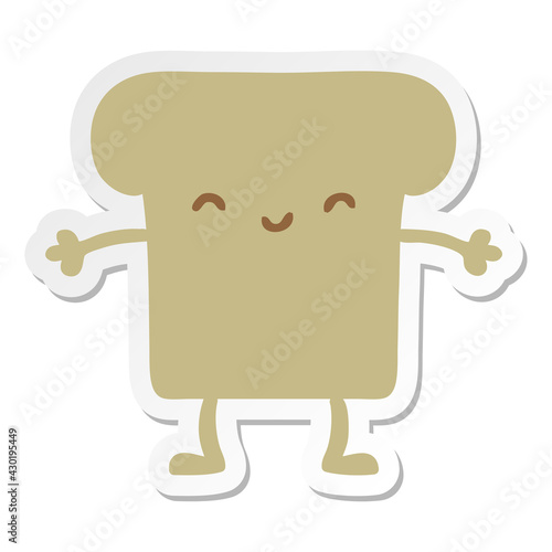 slice of wholegrain bread sticker