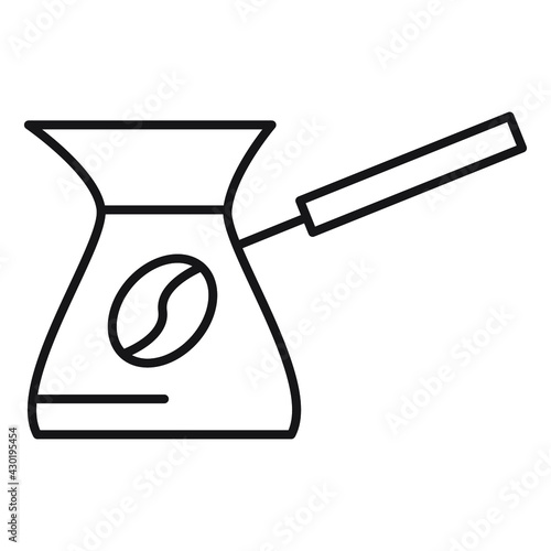 Cezve turkish coffee icons. Cezve turkish coffee symbol vector elements for infographic web.