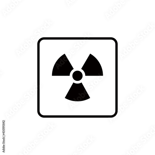 Radioactive icon and vector graphics