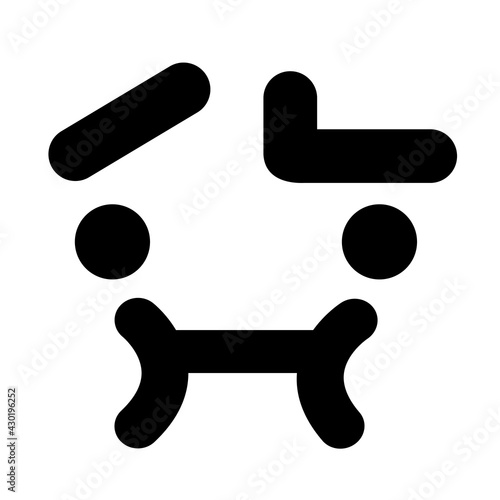 simple curious face icon