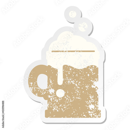 pint of ale grunge sticker