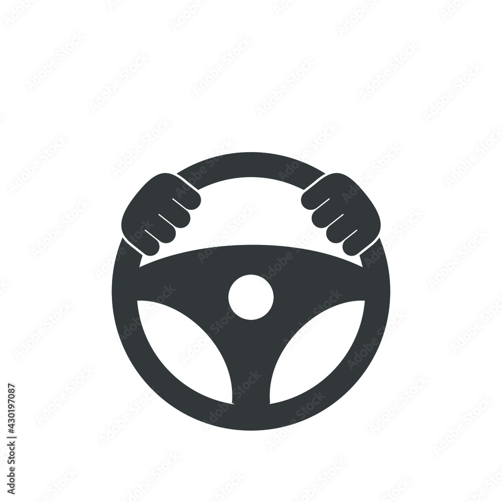 steering wheel icon vector illustration logo template