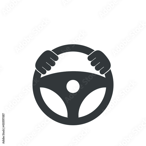 steering wheel icon vector illustration logo template