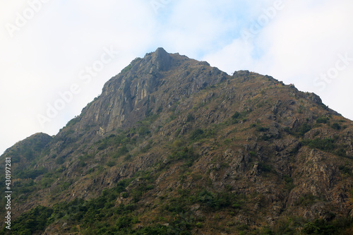 Suicide Cliff in Kowloon peak, at Hong Kong, one of dangerous hill 