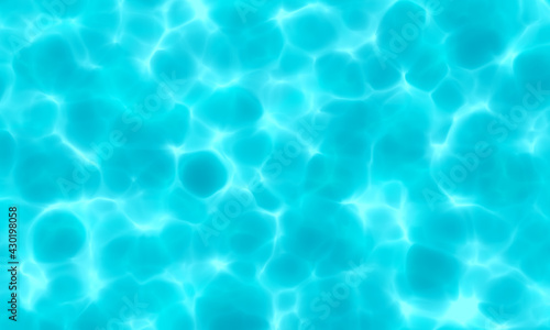 Blue white color water in swimming pool texture background. Use for design summer holiday concept.