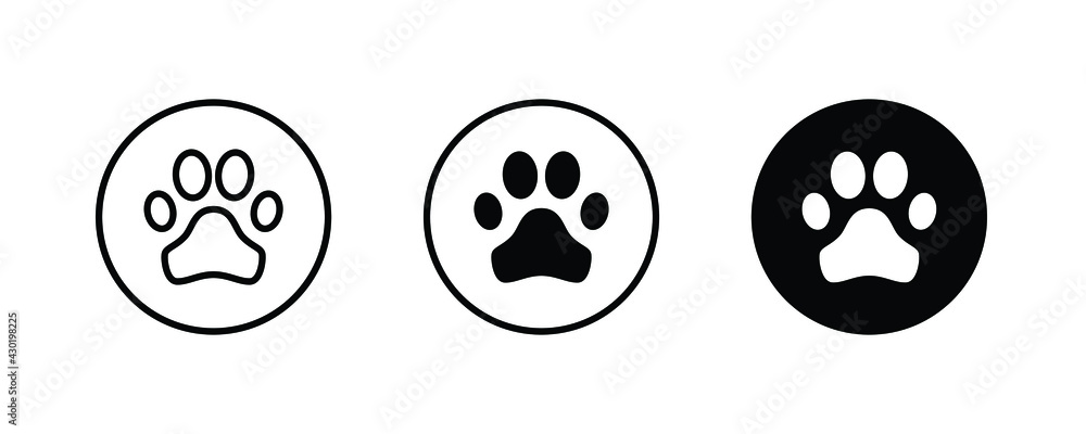 paw print icon, Cat pawprint. Animal tracks logo. Animal footprint icons button, vector, sign, symbol, logo, illustration, editable stroke, flat design style isolated on white linear pictogram paw print icon, Cat pawprint. Animal tracks logo. Animal footprint icons button, vector, sign, symbol, logo, illustration, editable stroke, flat design style isolated on white linear pictogram