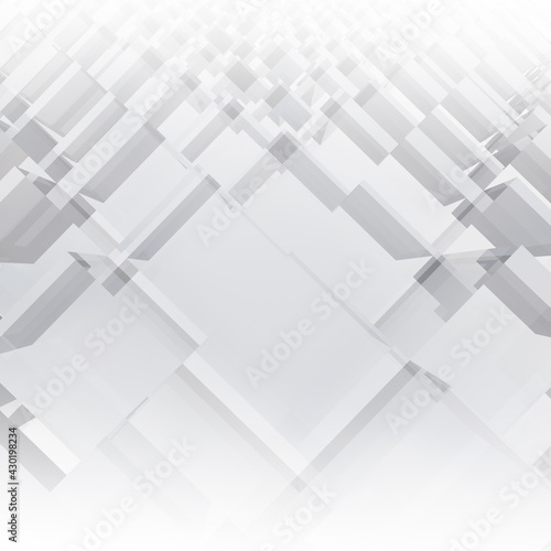 3D Quadrate Tapete - Fototapete 3d rendering abstract geometric transparent glass illustration for background