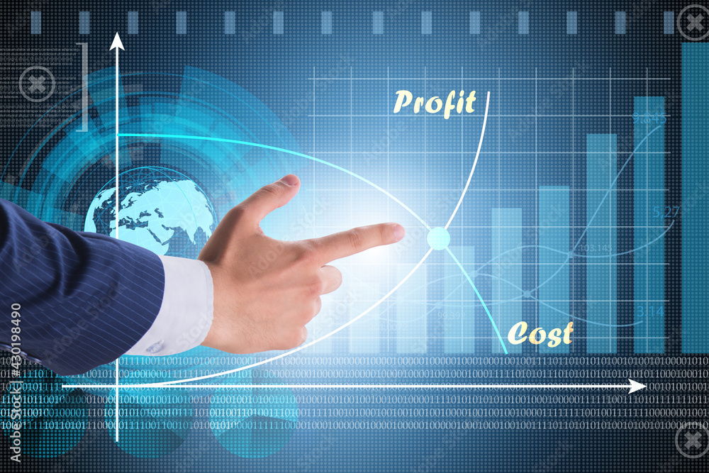Concept of proft and loss with businessman Concept of proft and loss with businessman