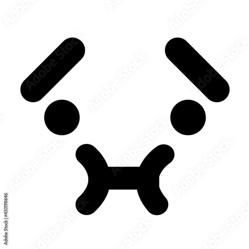 mild surprise face icon