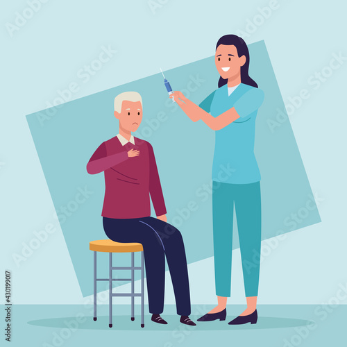 elder and nurse