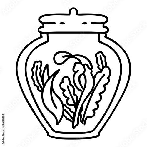 jar of spell ingredients