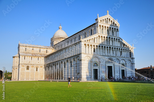 Pisa Cathedral (Cattedrale di Pisa), Tuscany Italy. Rainbow. photo