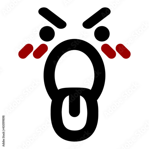 angry disgusted face icon